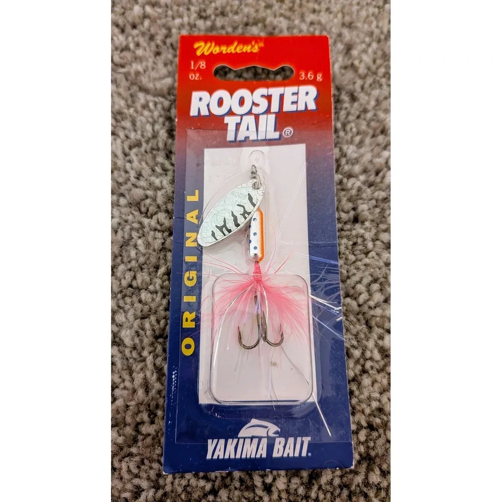 Wordens Rooster Tail Original Fishing Lure 1/8 oz Pink‎ Trout Tiger
